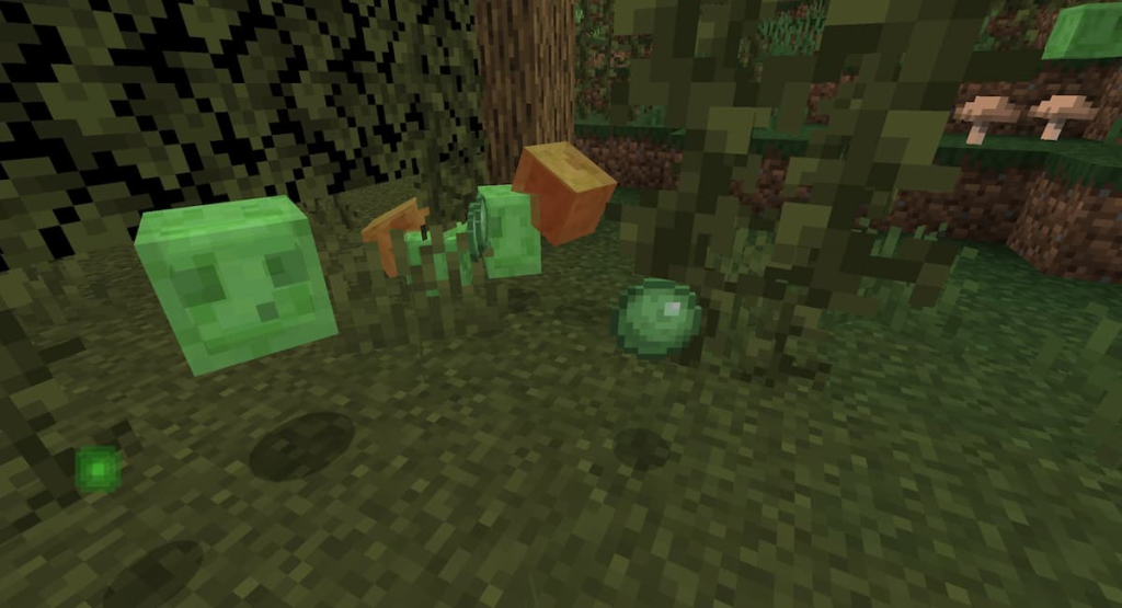 Killing a Slime causes between 0 and two Slimeballs to drop.