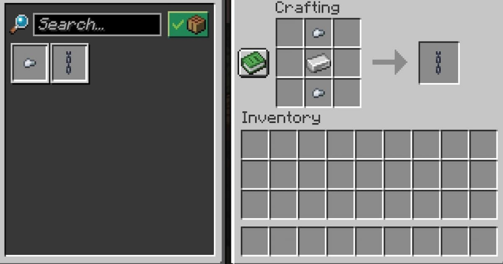 Chain crafting recipe.