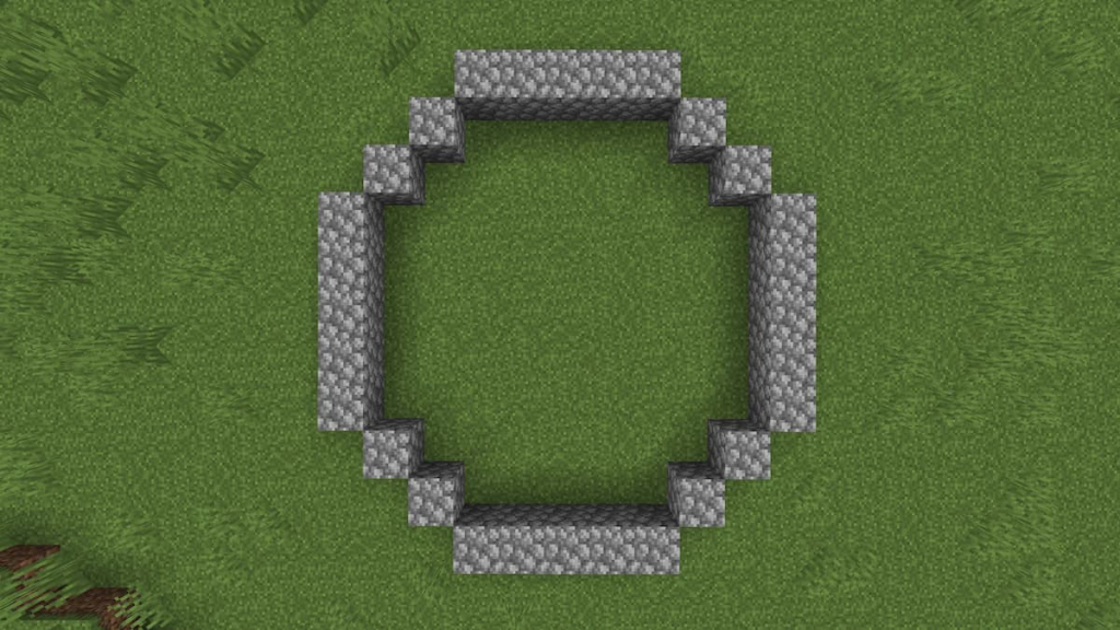 Cobblestone base for the Minecraft gazebo